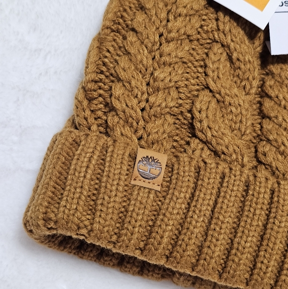 ??HOST PICK??Timberland | Autumn Woods Cable Beanie with Pom main image 5